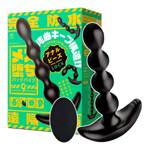 【日本HATOPLA】雌墜9頻可彎遙控震動後庭拉珠