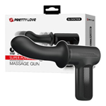 DJ Scholar動感教授 5段變頻雙頭酥麻USB充電式伸縮按摩棒-黑